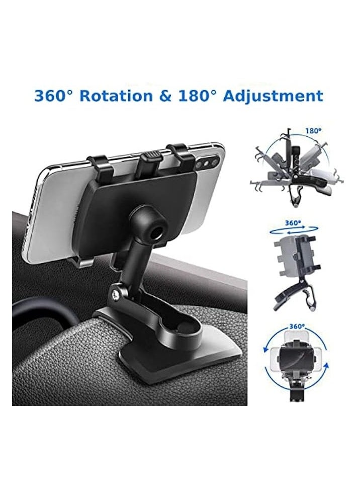 erorex Car Phone Holder, Mount Dashboard Phone Car Holder 360 Degree Rotation Cell Phone Holder for Car Clip Mount 3-in-1 Multi-Function Phone Car Mount Suitable for 4-7 Inches Smartphones  - Image 2