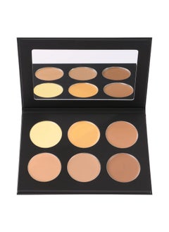 Vodisa 6 Colour Makeup Contour Palettecreamy Concealer Kitprofessional Blemish Face Conceal Correct Contouring Highlighter Palletbase Foundation Beauty Cream Make Up Concealer Palette (01 Light)  - Image 1