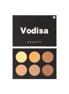 Vodisa 6 Colour Makeup Contour Palettecreamy Concealer Kitprofessional Blemish Face Conceal Correct Contouring Highlighter Palletbase Foundation Beauty Cream Make Up Concealer Palette (01 Light)  - Image 4