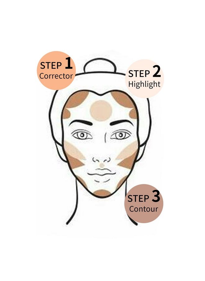 Vodisa - 6 Colour Makeup Contour Palettecreamy Concealer Kitprofessional Blemish Face Conceal Correct Contouring Highlighter Palletbase Foundation Beauty Cream Make Up Concealer Palette (01 Light) - Image 1