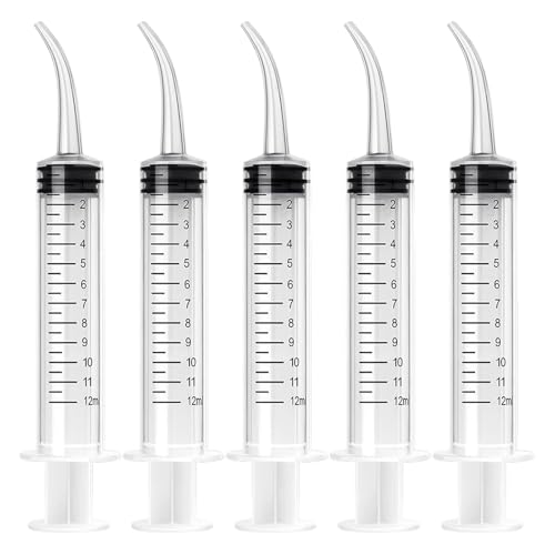 Zytiqt 5 Pack Injection Syringe, Hand Feeding Syringe for Birds and Small Pets, 12ml Capacity Syringe Pump for Safe Medication and Nutrition Delivery - Image 1