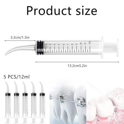 Zytiqt 5 Pack Injection Syringe, Hand Feeding Syringe for Birds and Small Pets, 12ml Capacity Syringe Pump for Safe Medication and Nutrition Delivery - Image 2