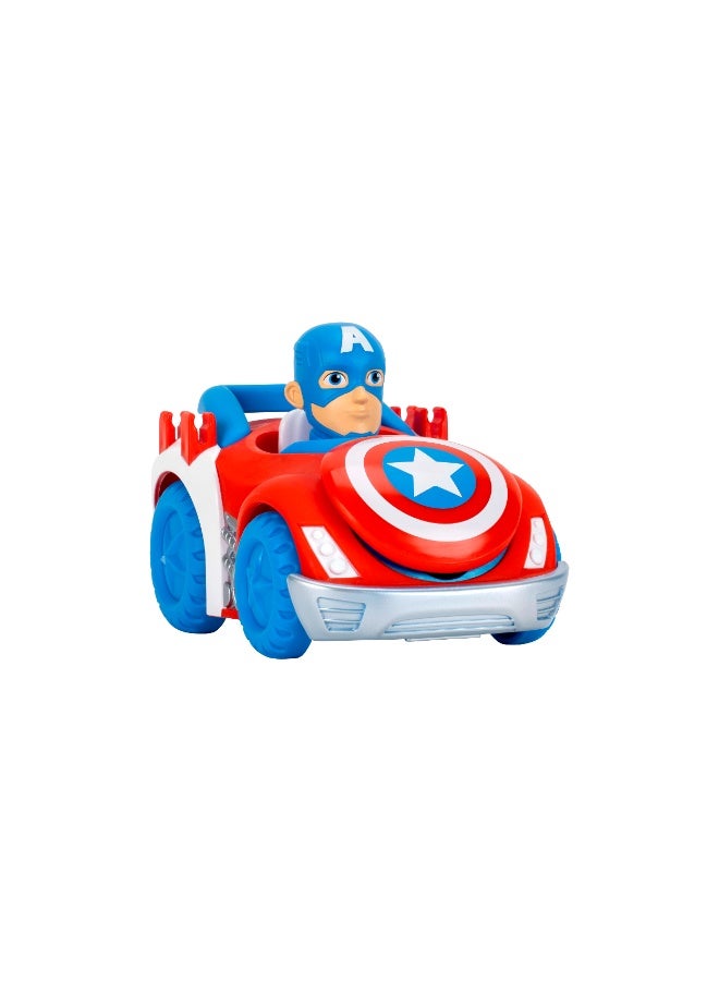 MARVEL Spidey N Friends Web Dart Zoomer Play Vehicle - Captain America | Marvel | Spiderman | Toy Vehicle | Toy Car | Collectible Toys | Encourages Imaginative Play & Motor Skills Development | Gift for Kids & Toddlers - Image 2