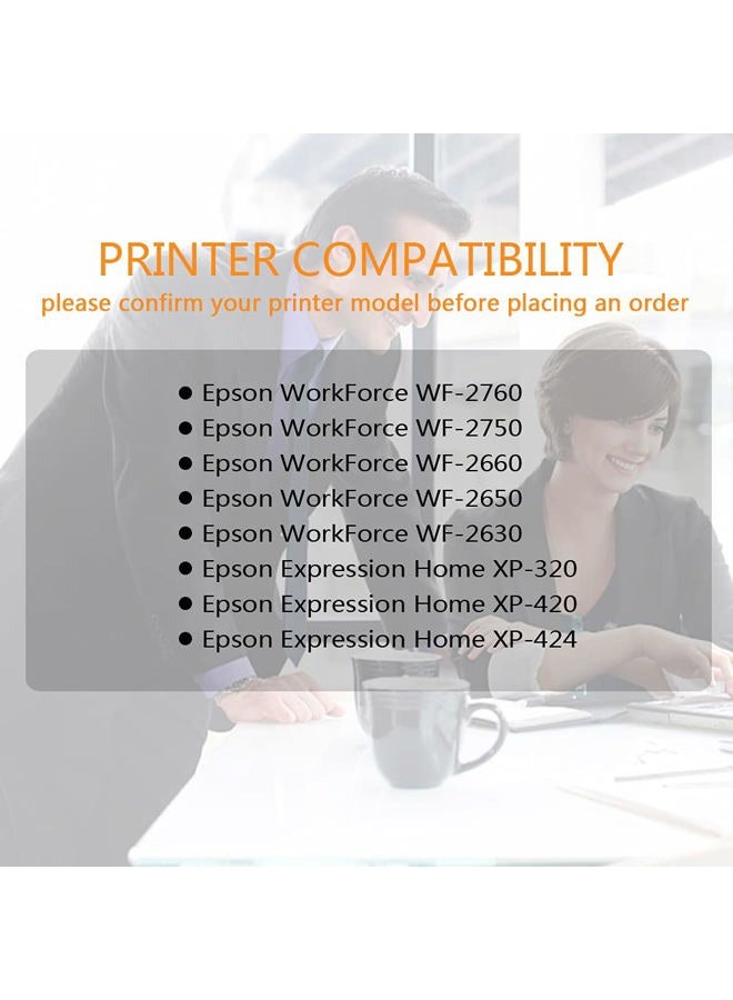 Run Star 2 Pack 220XL Black Remanufactured Ink Cartridge Replacement for Epson 220XL T220XL T220XL120 for Epson Workforce WF-2760 2750 2660 2650 2630 Expression Home XP-320 420 424 Printer (2 Black) - Image 2
