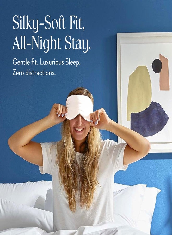 Brooklinen Silk Eye Mask for Sleeping – Ivory, 100% Mulberry Silk Sleep Mask with Soft Elastic Strap, Machine Washable, Breathable & Cool-to-The-Touch – Ideal for Sleeping & Traveling - Image 5