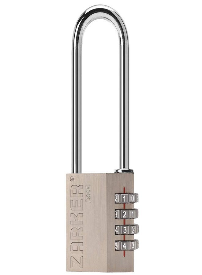 Zarker X50L - 4 Digit Heavy Duty Long Shackle Combination Lock, 1-Pack - Image 1