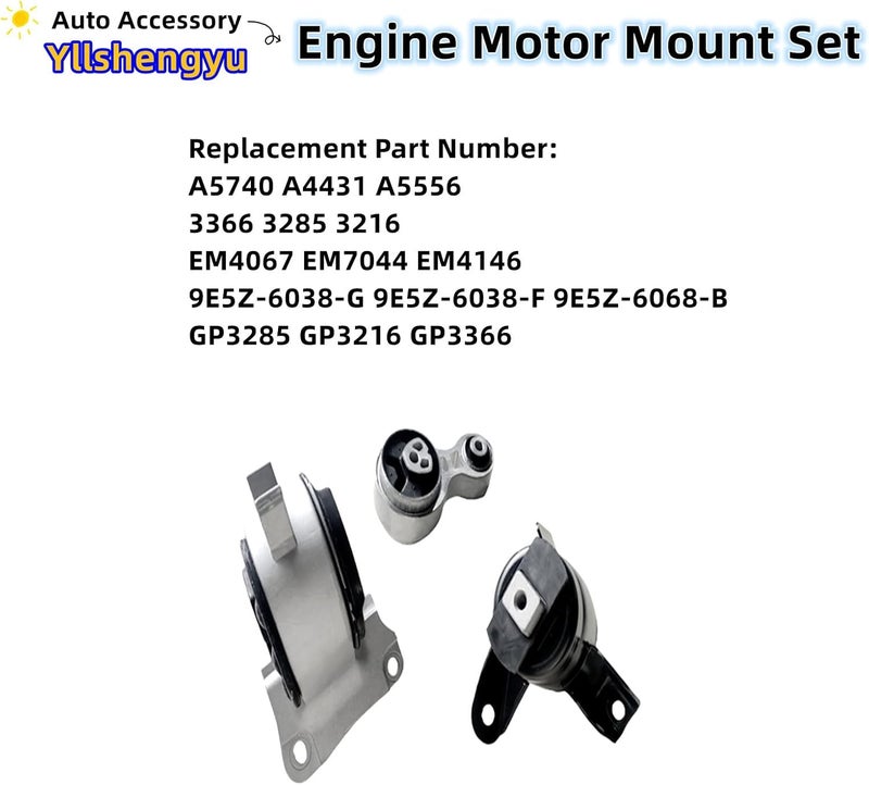 Yllshengyu Engine Motor Transmission Mount Set - Image 3