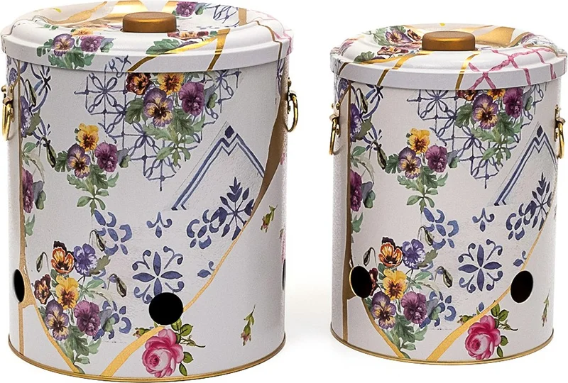 EVLE Erb23u5 Potato Onion Storage Container Set of 2, Kint Sugi