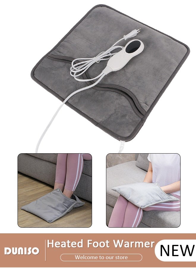 DUNISO Heated Foot Warmer,Foot Warmer Pad Soft Winter Feet Warmer Foot Heating Pad Heated Foot Warmer for Men and Women with Cold Feet Electric Heating Pad for Home Office Soft and Breathable Perfect Relaxation Gift  - Image 1
