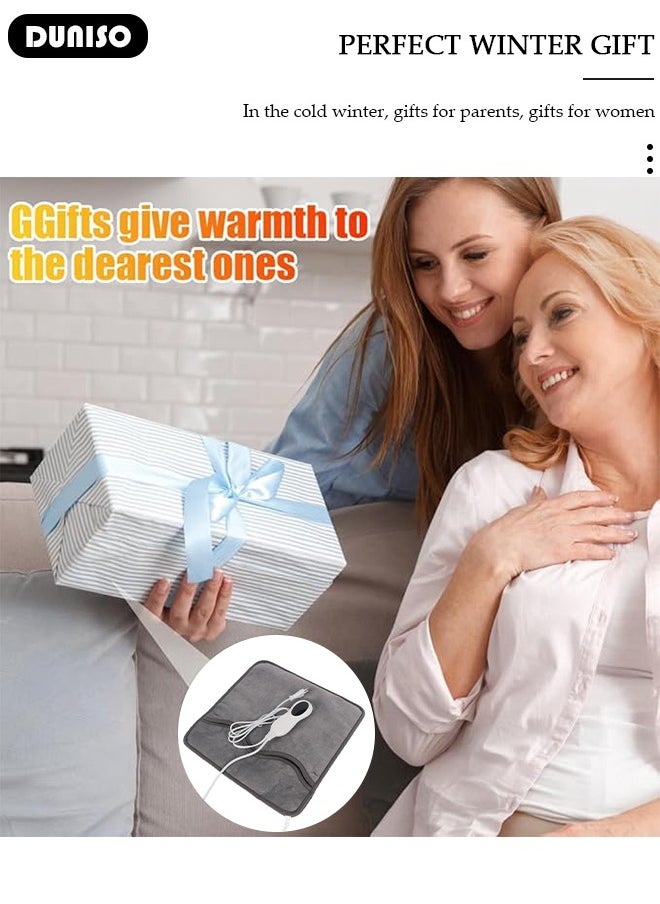 DUNISO Heated Foot Warmer,Foot Warmer Pad Soft Winter Feet Warmer Foot Heating Pad Heated Foot Warmer for Men and Women with Cold Feet Electric Heating Pad for Home Office Soft and Breathable Perfect Relaxation Gift  - Image 3