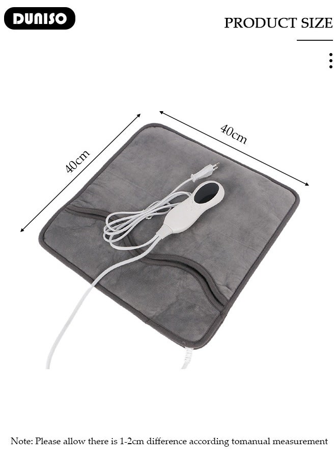 DUNISO Heated Foot Warmer,Foot Warmer Pad Soft Winter Feet Warmer Foot Heating Pad Heated Foot Warmer for Men and Women with Cold Feet Electric Heating Pad for Home Office Soft and Breathable Perfect Relaxation Gift  - Image 4