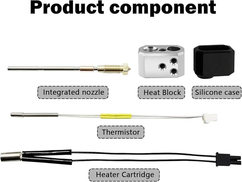 Prusa MK4 MK3 9 MK4S XL طابعة ثلاثية الأبعاد مجموعة رأس التسخين متوافقة 2 قطعة نواة رأس التسخين واحدة - Image 4