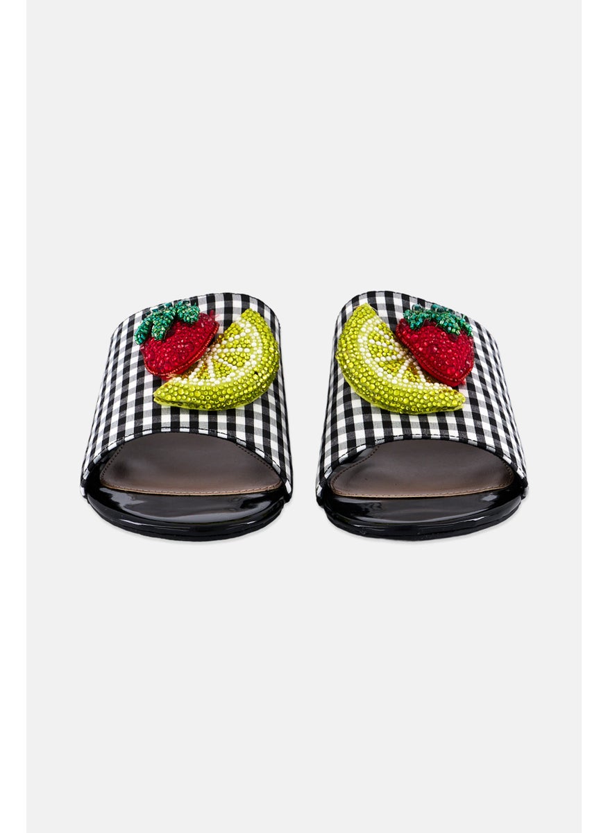 Betsey Johnson Women Medium Lindyy Slip On Sandals, Black  - Image 3