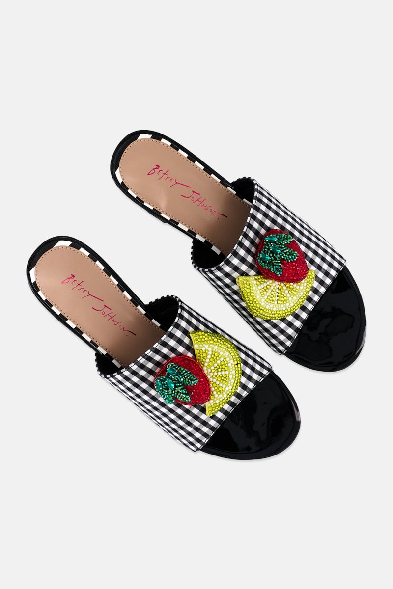 Betsey Johnson Women Medium Lindyy Slip On Sandals, Black - Image 4