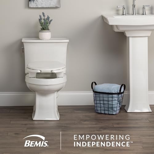 Bemis Steadfast 3" Raised Toilet Seat with Open-Front, Hinges that Never Loosen, Elongated - Image 2