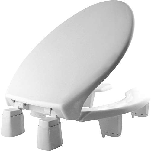 Bemis Steadfast 3" Raised Toilet Seat with Open-Front, Hinges that Never Loosen, Elongated - Image 1