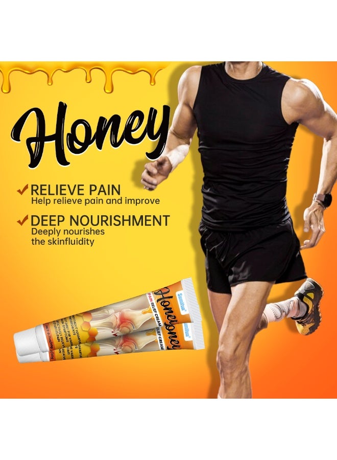 سوميفون كريم سوميفون لتخفيف الآلام بالعسل - 20 غرام، كريم تدليك الغضروف الهلالي الخارجي للجسم، مرهم العسل لتخفيف آلام الركبة، مرهم عشبي للعناية بالمفاصل. - Image 4