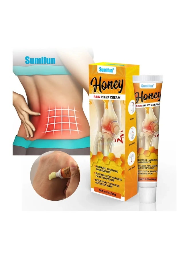 سوميفون كريم سوميفون لتخفيف الآلام بالعسل - 20 غرام، كريم تدليك الغضروف الهلالي الخارجي للجسم، مرهم العسل لتخفيف آلام الركبة، مرهم عشبي للعناية بالمفاصل. - Image 2
