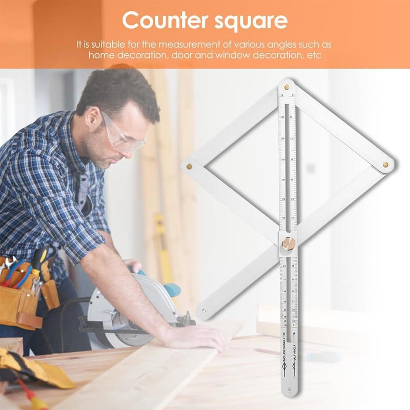 Multifunction Angles Measurement Device Not Bending Thickened Protractor Upgrades for Ceiling Design & Door Frame Projects Ergonomic Angles Measurement Instrument - Image 3
