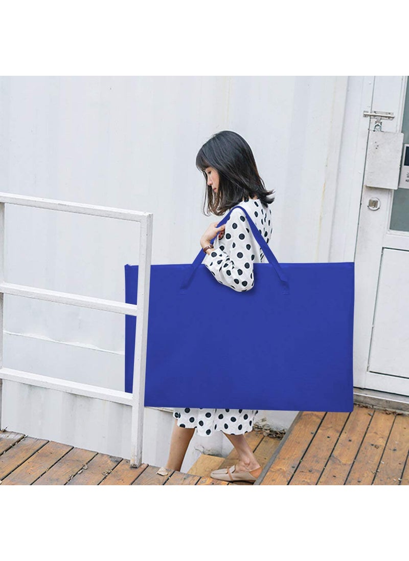 ZKOO ZKOO 24 x 36 Inch Art Portfolio Bag, Large Size Art Bag Light Weight Waterproof Poster Board Storage Bag, Art Portfolio Tote for Artwork, Poster, Sketch Drawing, Art Work, Canvas (Blue, 2 Pack)  - Image 2