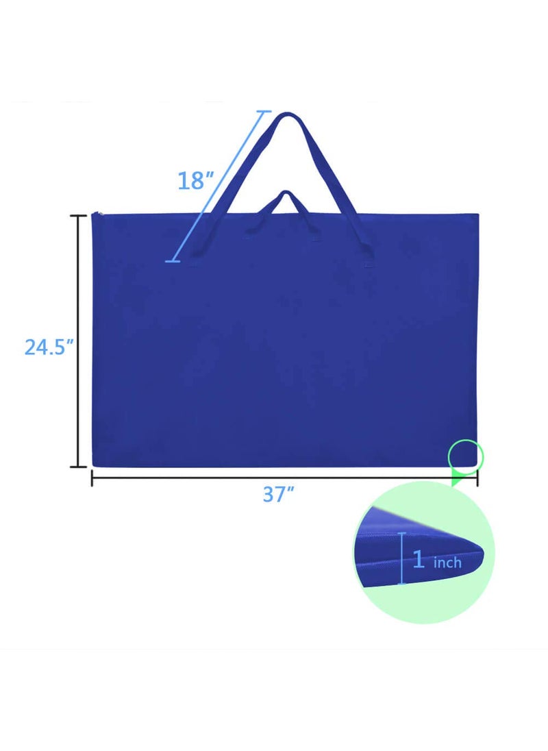 ZKOO ZKOO 24 x 36 Inch Art Portfolio Bag, Large Size Art Bag Light Weight Waterproof Poster Board Storage Bag, Art Portfolio Tote for Artwork, Poster, Sketch Drawing, Art Work, Canvas (Blue, 2 Pack)  - Image 4