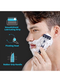 DORCO Pace Pro 4 Disposable Razors, 3 Pack - Long Lasting 4 Blade Technology With A Precision Trimmer, Safety Guard Bar, Pivoting Head And Non-Slip Rubber Handle (3 Razors)  - Image 2