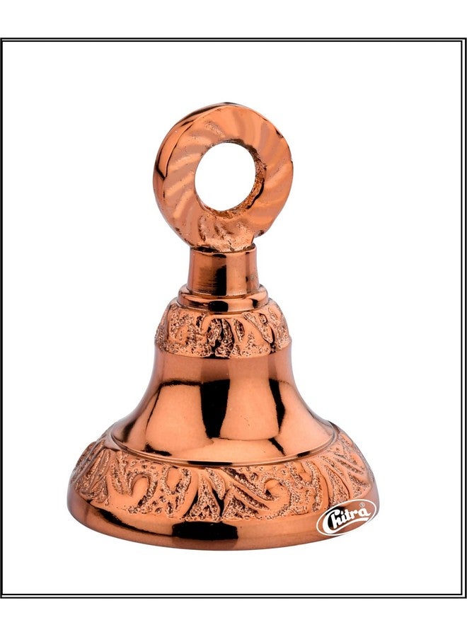 Chitra Brass Classic BDB-05 Decorative Bell for Pooja Rooms,Halls,Mandir (Rose Gold Finish, 38mm) Pack of 6 - Image 2