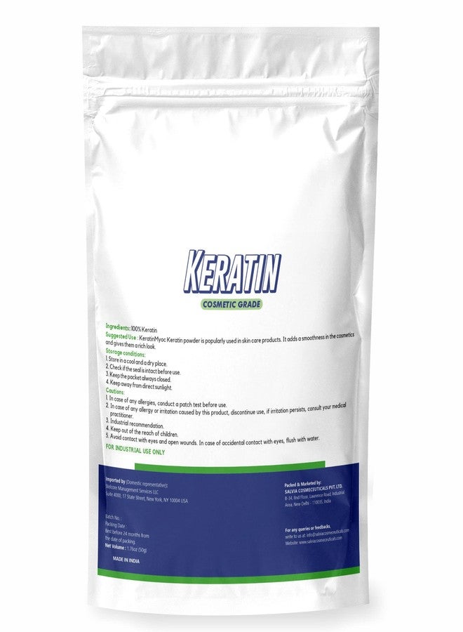 Myoc مسحوق الكيراتين من ميوك - 50 جرام (1.76 أونصة)، مسحوق كيراتين نقي، مسحوق كيراتين للشامبو والبلسم، كيراتين للعناية بالأظافر ومنتجات العناية بالشعر، مسحوق كيراتين بالجملة - Image 2