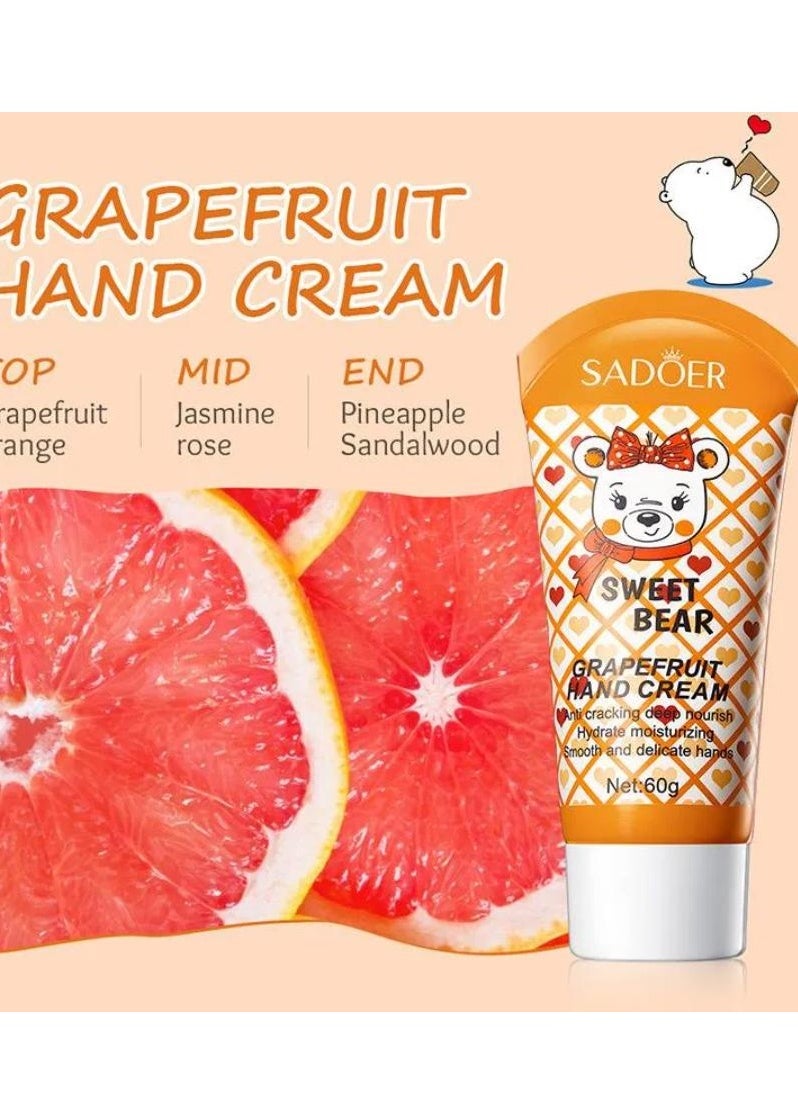SADOER - Sweet Bear Grape Fruit Hand Cream Moisturizing And Anti-Cracking Deep N 60g - Image 1