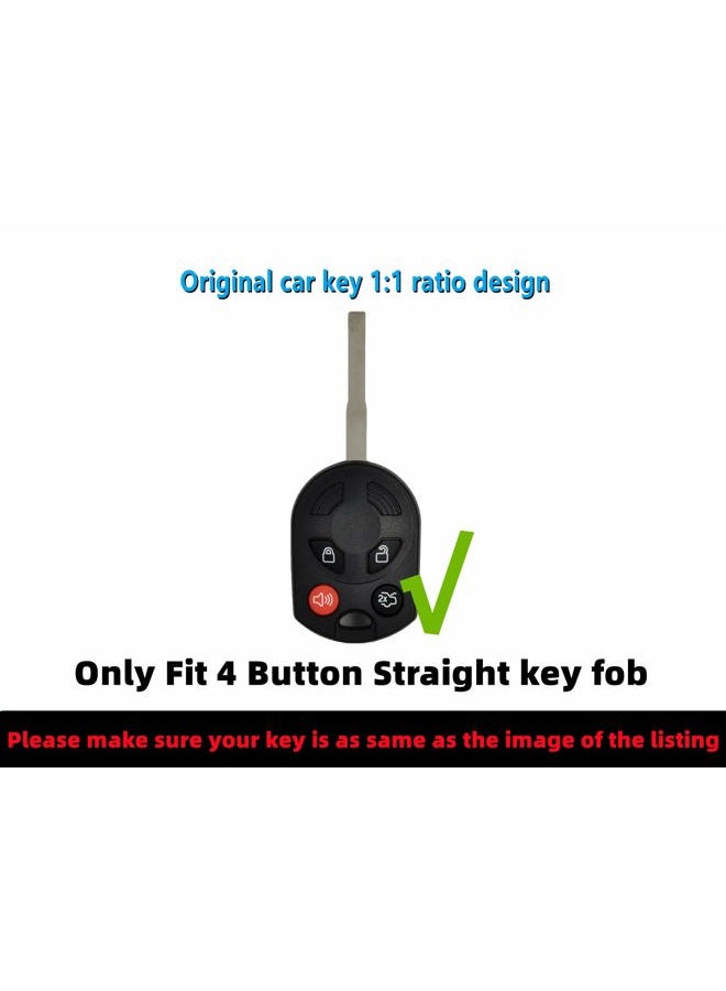 REPROTECTING Silicone Rubber Key Fob Cover Compatible with 2002-2017 Ford C-Max Edge Escape Expedition Explorer Five Hundred Flex Focus Freestyle Fusion Mustang Taurus Transit Connect (Black Blue) - Image 3