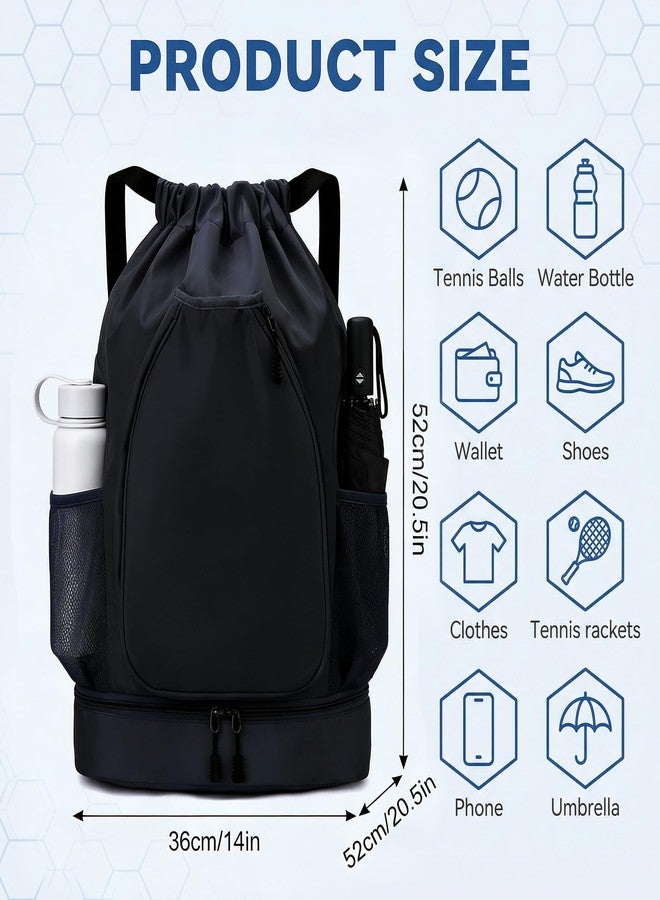 FAMJOALE Pickleball Bag with Shoe Compartment & Water Bottle Pocket, Adjustable Pickleball Equipment Backpack for 2 Paddles, Large Capacity Pickle Ball Paddle Bag for Women & Man, Black - Image 2