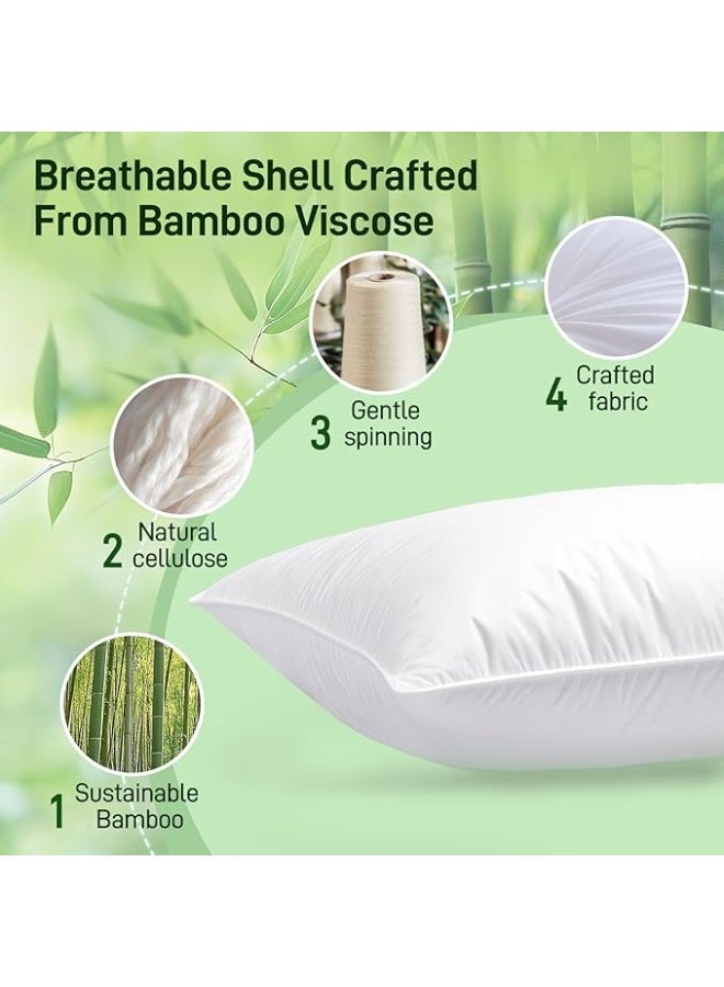 Standard Size Bed Pillows Set of 2, Down Alternative Filling, Oeko-Tex Certified, Luxury Hotel Quality - Image 3
