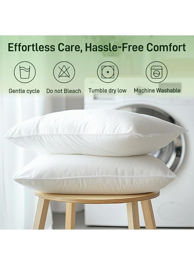 Standard Size Bed Pillows Set of 2, Down Alternative Filling, Oeko-Tex Certified, Luxury Hotel Quality - Image 4