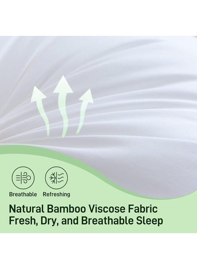 Standard Size Bed Pillows Set of 2, Down Alternative Filling, Oeko-Tex Certified, Luxury Hotel Quality - Image 2