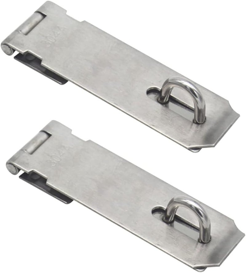 مجموعة قفل الباب من الفولاذ المقاوم للصدأ مع لوحة القفل والقلادة 15.9 × 3.9 سم قطعتان - Image 1