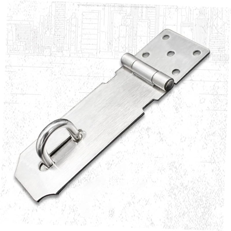 مجموعة قفل الباب من الفولاذ المقاوم للصدأ مع لوحة القفل والقلادة 15.9 × 3.9 سم قطعتان - Image 3