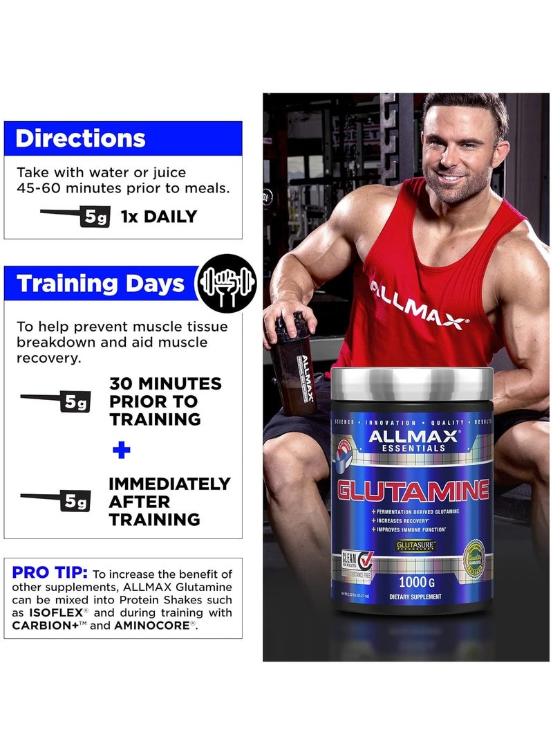 Allmax Glutamine Powder For Muscle Repair and Rapid Recovery (400 g)  - Image 4