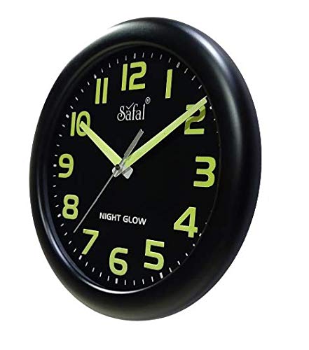 Safal SaFaL Specialized Wooden Night Glow Clock (Black) - Image 2