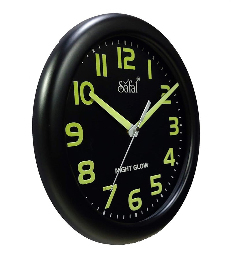Safal SaFaL Specialized Wooden Night Glow Clock (Black) - Image 3