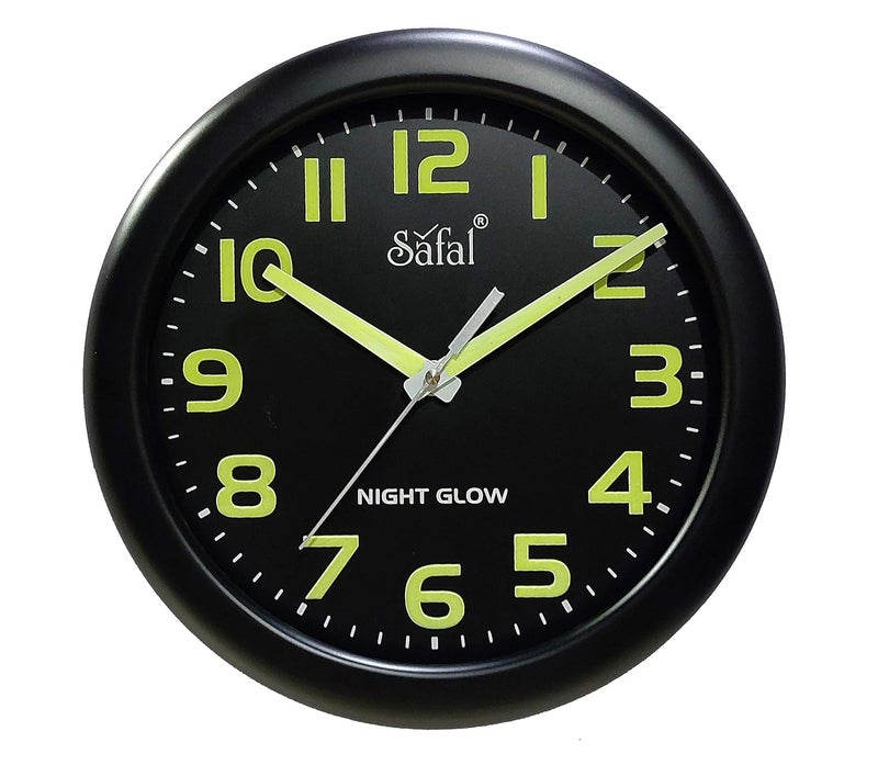 Safal SaFaL Specialized Wooden Night Glow Clock (Black) - Image 1