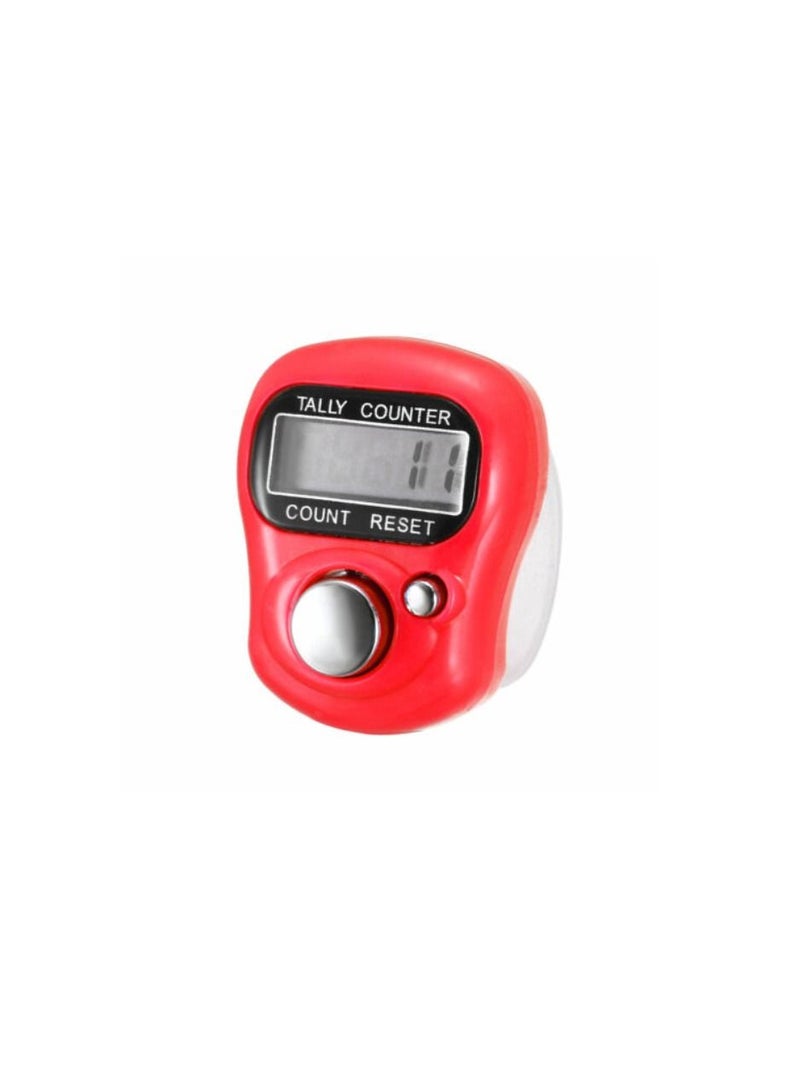 Digital Tasbeeh Tally Counter Mini Digital Finger Counter Clicker Counter Electronic Hand Tasbih Counter Red 