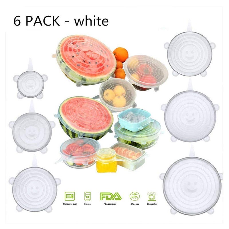 Moolten Microwave Safe Silicone Stretch Lids Flexible Covers, Medium, Multi-Coloured-Set of 6 - Image 5