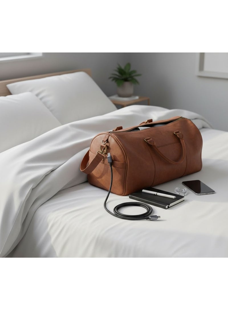 فونينج كابل شحن سريع FONENG X119 بقوة PD27W – سلك مضفّر قوي مقاوم للانحناء – تايب سي إلى آيفون Type-C to iP – طول 1 متر – خامة زنك ألودي متينة - Image 3