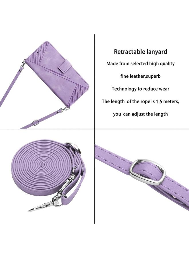 اس-توب جراب لهاتف Samsung Galaxy A03s 164 مم جراب جلدي مثلث الشكل مع حبل طويل - Image 5