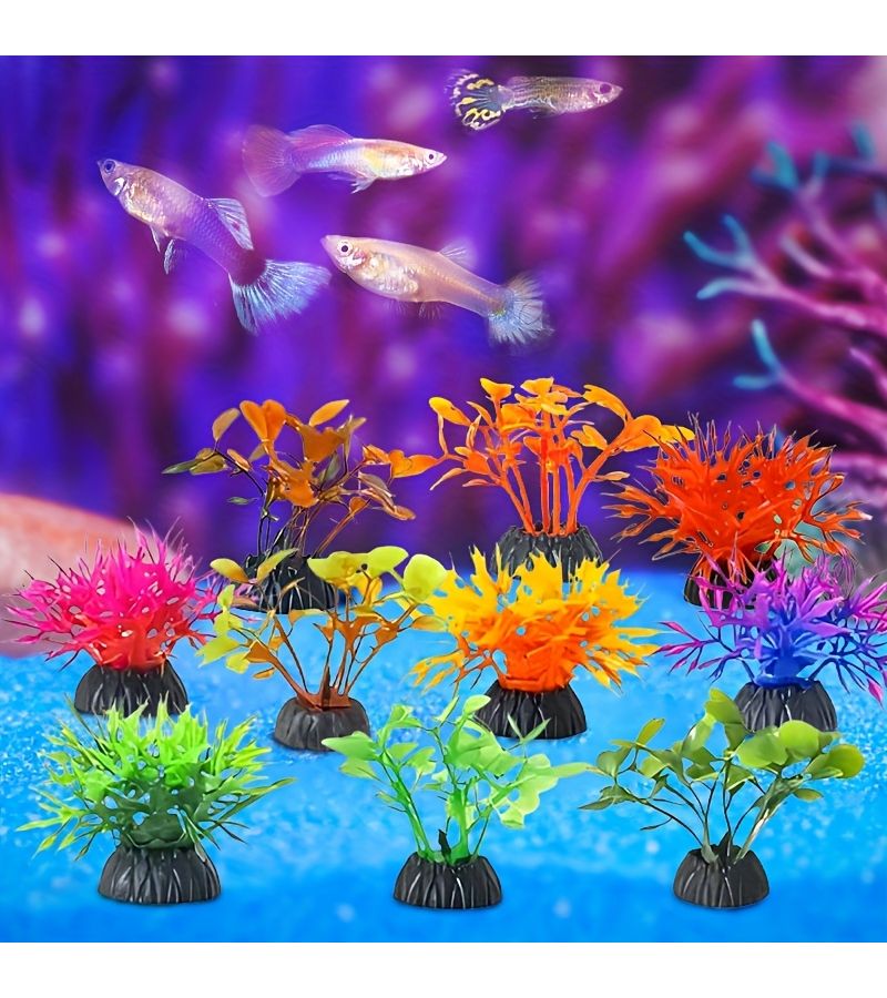 10pcs Artificial Aquatic Plants Fish Tank Decor Simulated Aquarium Decorations - Image 5