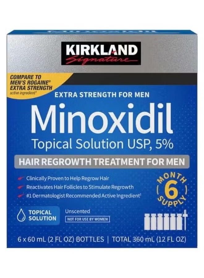 Kirkland Signature 6-Piece Minoxidil Hair Regrowth Treatment - Image 1