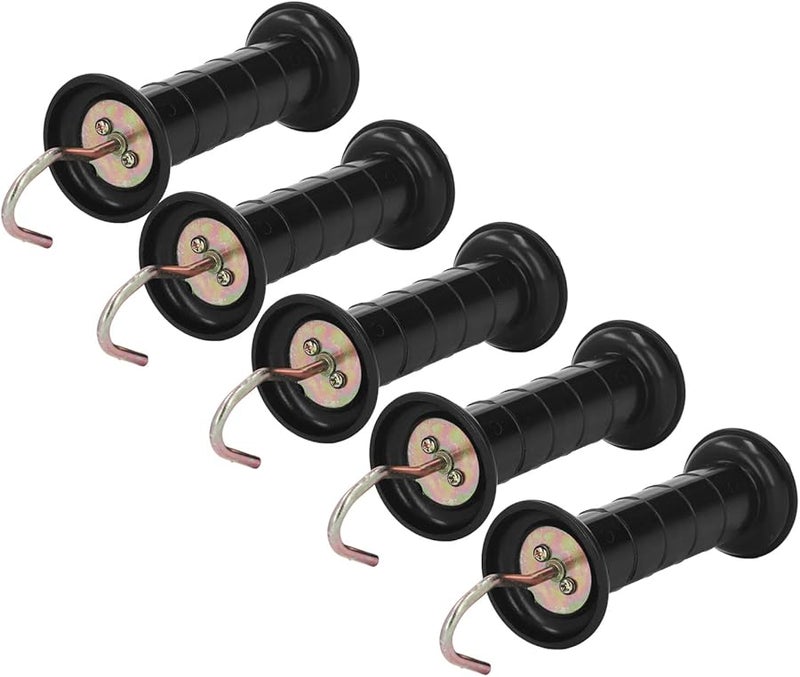 5 Pack Insulated Electric Fence Handles with Metal Hooks for Livestock Protection - Image 5