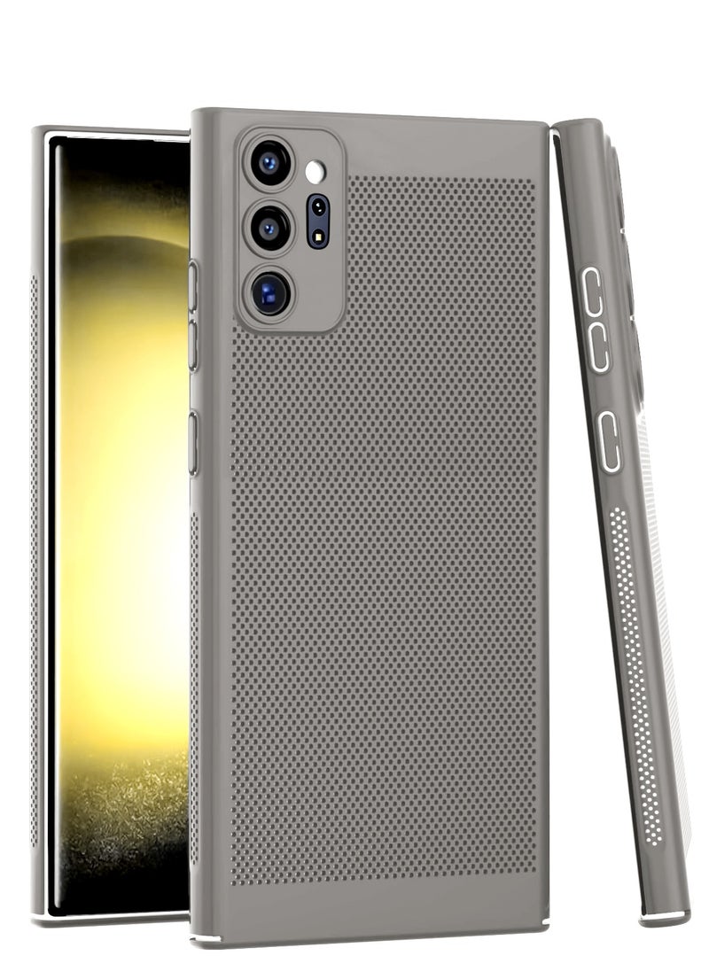 Heat Dissipation Case with Built in Camera Lens Protector Slim Fit Breathable Cooling Anti Fingerprint Hard PC Back ShockproofÂ Cover For Samsung Galaxy Note 20 Ultra (Titanium)