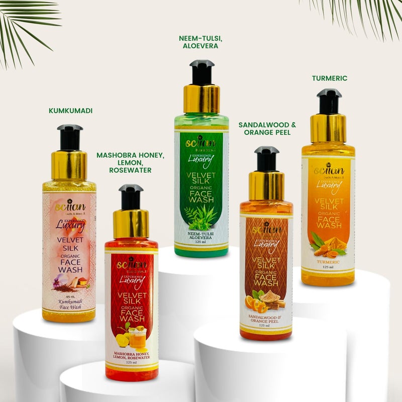 SCIIAN Kumkumadi Face Wash | Deep Cleansing, Instant Glow, Moisturizing | Paraben Free | Gentle cleanser for sensitive, dry & oily skin | Skin Brightening & Refreshing Face Wash for women & men125 ML - Image 4