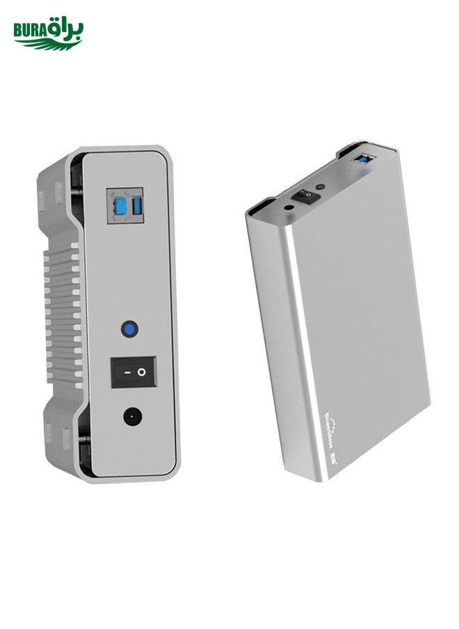 براق Blueendless U35Q 3.5 بوصة كاملة المعادن الجوال مربع القرص الثابت من النوع C/USB3.0 SATA SATA SERIAL DESTOP PC مربع القرص الصلب الخارجي US (Type-C)  - Image 3